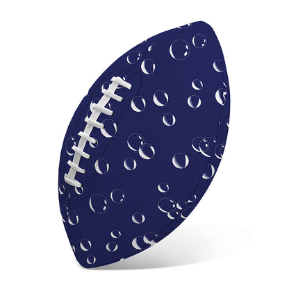 Blue And White Bubble Pattern Print Rugby Ball