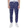 Blue And White Bubble Pattern Print Joggers