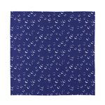 Blue And White Bubble Pattern Print Silk Bandana