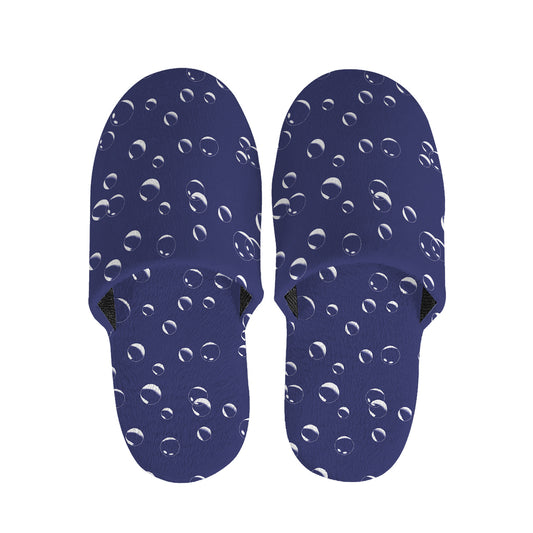 Blue And White Bubble Pattern Print Slippers