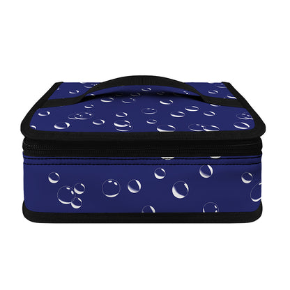 Blue And White Bubble Pattern Print Small Lunch Bag
