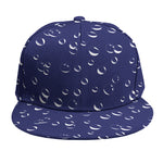 Blue And White Bubble Pattern Print Snapback Cap