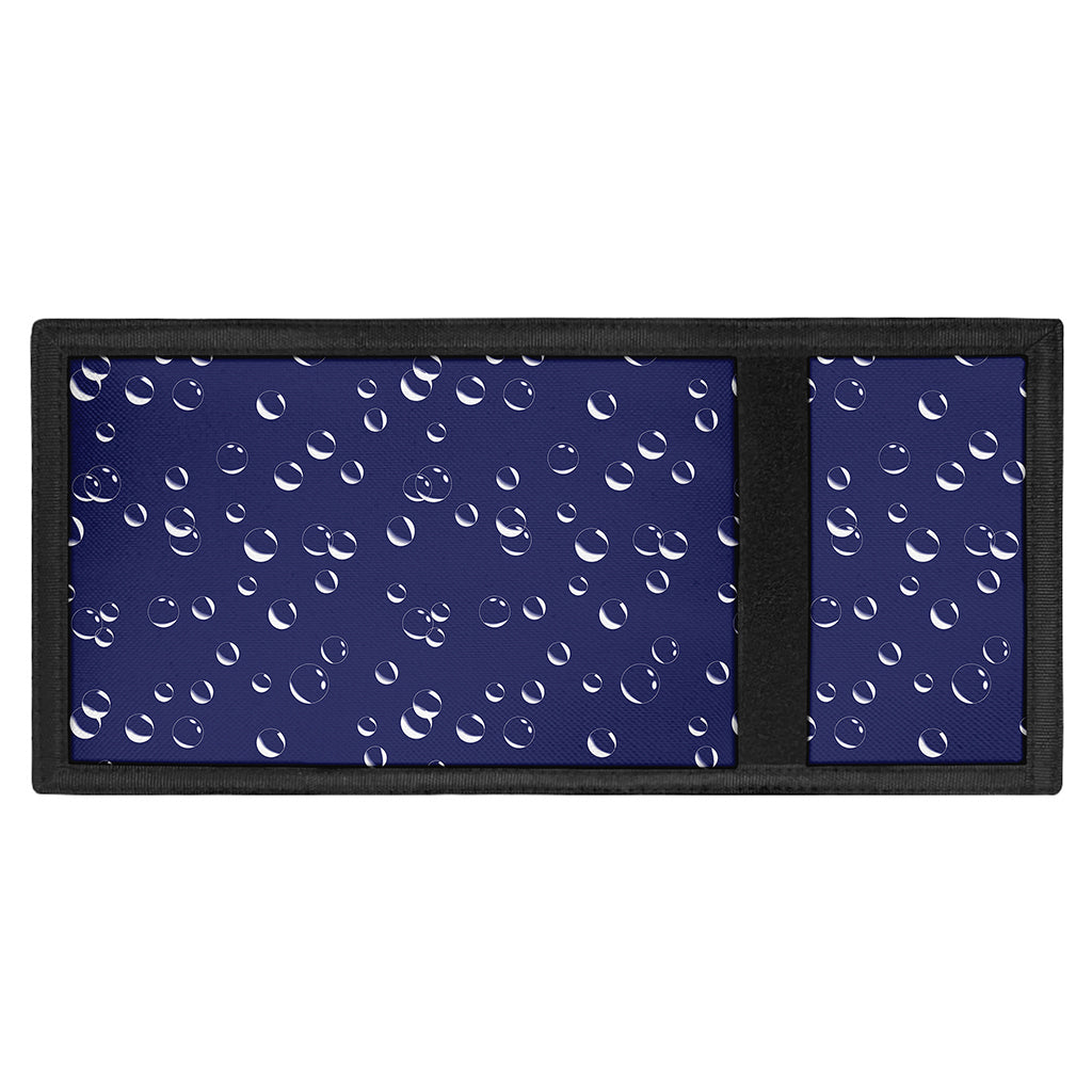 Blue And White Bubble Pattern Print Trifold Wallet