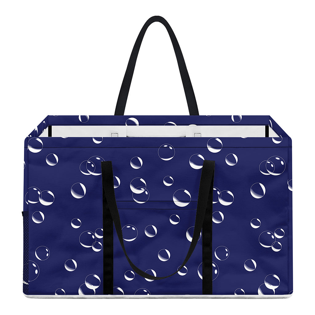 Blue And White Bubble Pattern Print Utility Tote Bag