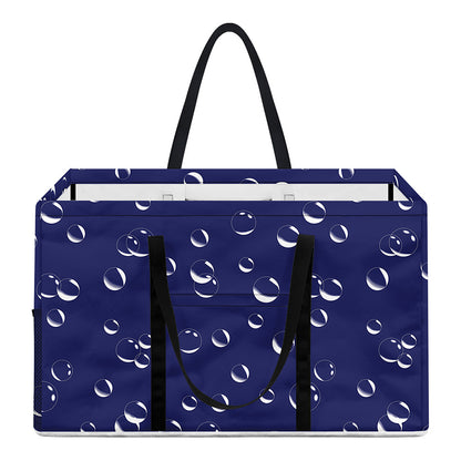 Blue And White Bubble Pattern Print Utility Tote Bag