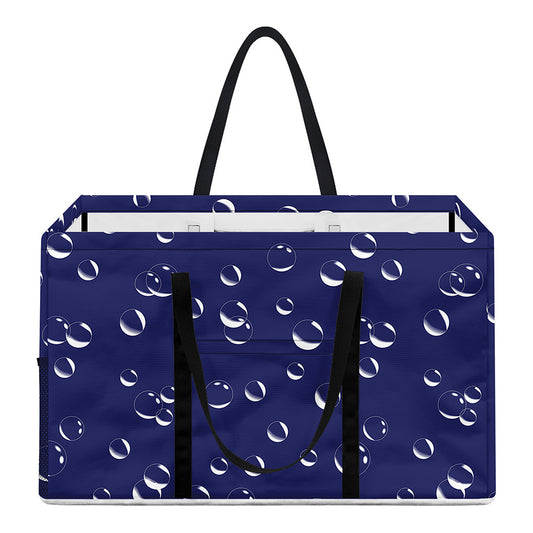 Blue And White Bubble Pattern Print Utility Tote Bag
