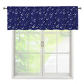 Blue And White Bubble Pattern Print Window Valance