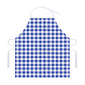 Blue And White Buffalo Check Print Adjustable Apron