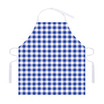 Blue And White Buffalo Check Print Adjustable Apron