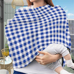 Blue And White Buffalo Check Print Baby Seat Cover