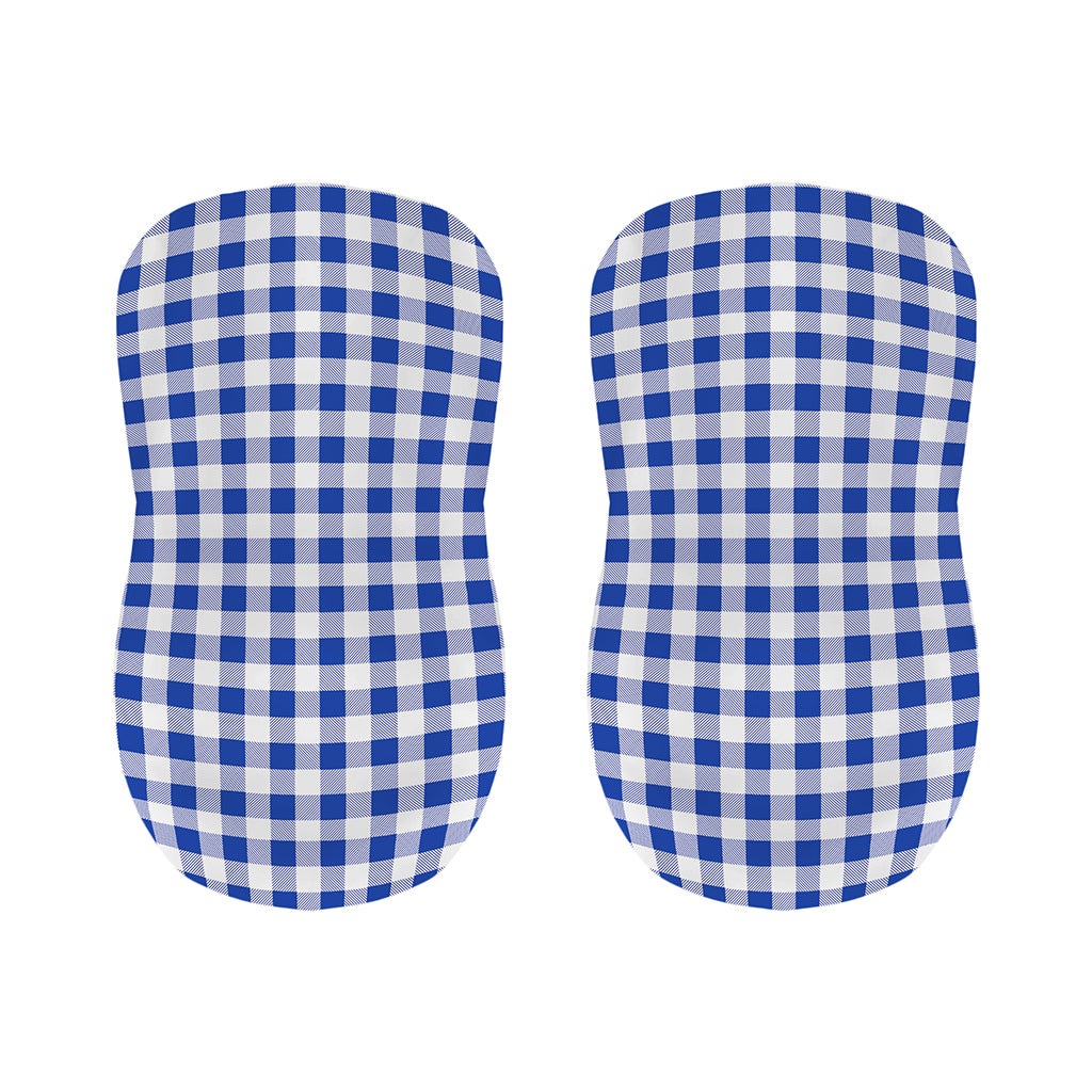Blue And White Buffalo Check Print Bar Stool Covers