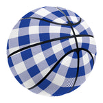 Blue And White Buffalo Check Print Basketball