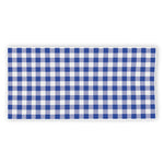 Blue And White Buffalo Check Print Beach Towel