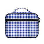 Blue And White Buffalo Check Print Briefcase Bible Bag