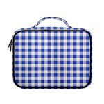 Blue And White Buffalo Check Print Briefcase Bible Bag