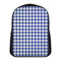 Blue And White Buffalo Check Print Casual Backpack