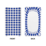 Blue And White Buffalo Check Print Changing Pad Cover