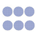 Blue And White Buffalo Check Print Coaster Set