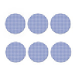 Blue And White Buffalo Check Print Coaster Set