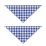 Blue And White Buffalo Check Print Dog Bandana