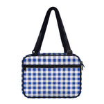 Blue And White Buffalo Check Print Double Strap Bible Bag