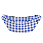 Blue And White Buffalo Check Print Fanny Pack