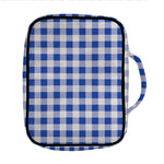 Blue And White Buffalo Check Print Front Pocket Bible Bag