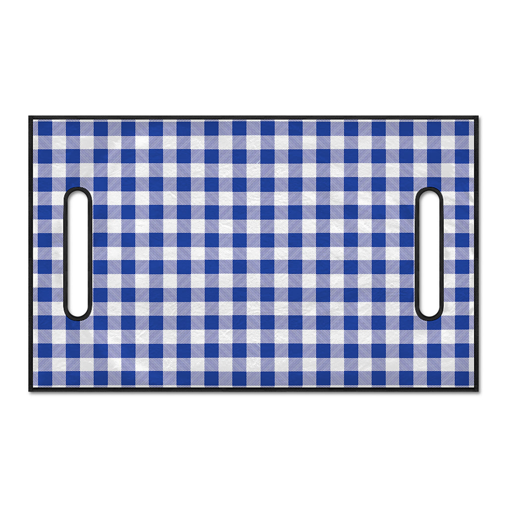 Blue And White Buffalo Check Print Golf Cart Seat Cover