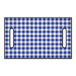 Blue And White Buffalo Check Print Golf Cart Seat Cover