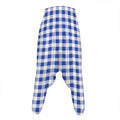 Blue And White Buffalo Check Print Hammer Pants