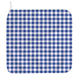 Blue And White Buffalo Check Print Hand Towel