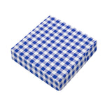 Blue And White Buffalo Check Print Outdoor Seat Cushion Cover