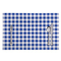 Blue And White Buffalo Check Print Placemat