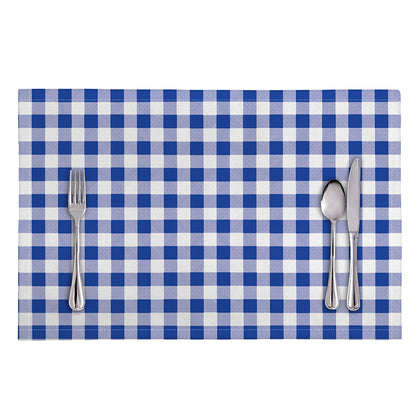 Blue And White Buffalo Check Print Placemat