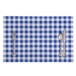 Blue And White Buffalo Check Print Placemat