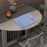 Blue And White Buffalo Check Print Placemat