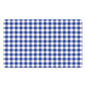 Blue And White Buffalo Check Print Polyester Doormat