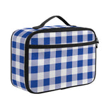 Blue And White Buffalo Check Print Portable Lunch Bag