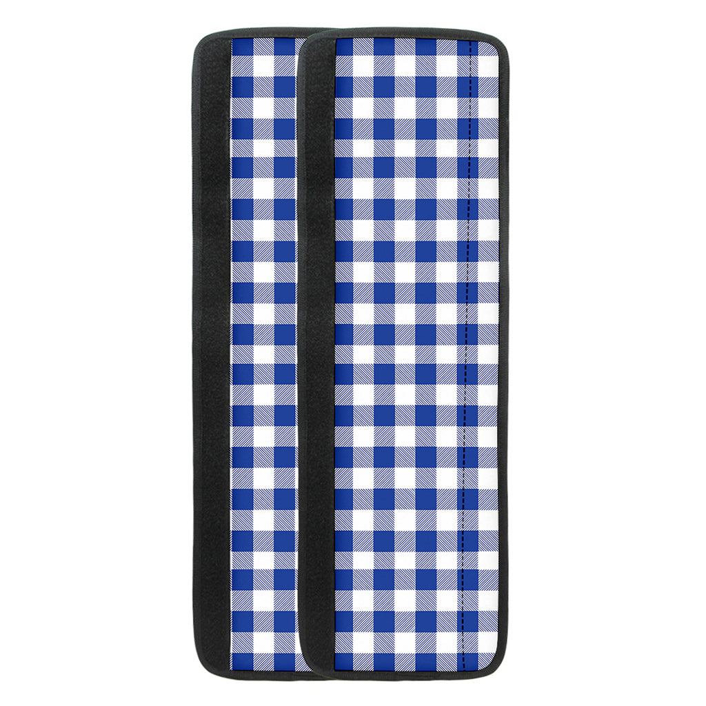 Blue And White Buffalo Check Print Refrigerator Handle Covers