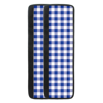 Blue And White Buffalo Check Print Refrigerator Handle Covers