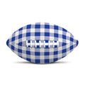 Blue And White Buffalo Check Print Rugby Ball