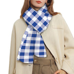 Blue And White Buffalo Check Print Scarf