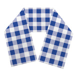 Blue And White Buffalo Check Print Scarf