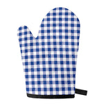 Blue And White Buffalo Check Print Single Oven Mitt