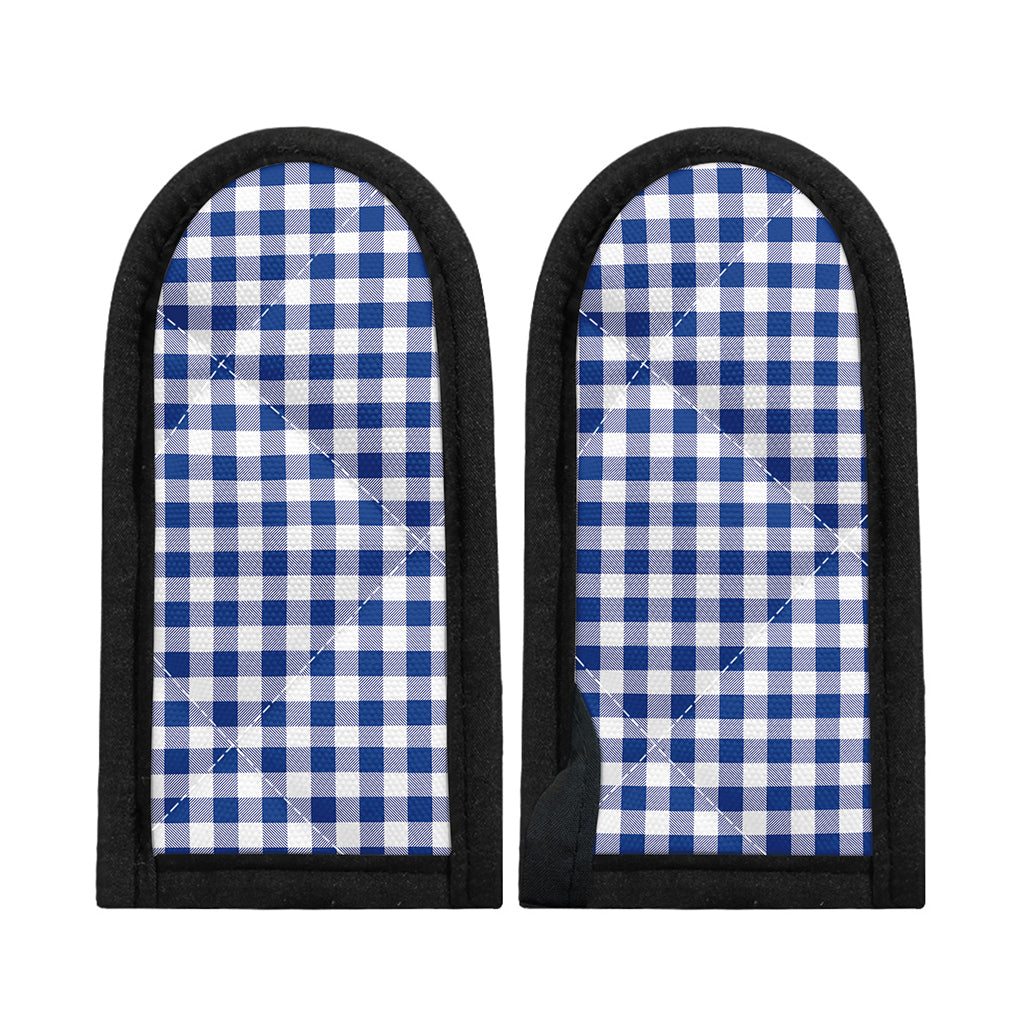 Blue And White Buffalo Check Print Skillet Handle Cover