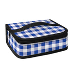 Blue And White Buffalo Check Print Small Lunch Bag