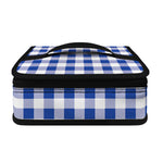 Blue And White Buffalo Check Print Small Lunch Bag