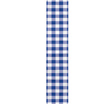 Blue And White Buffalo Check Print Table Runner