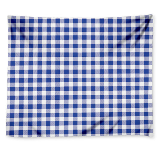 Blue And White Buffalo Check Print Tapestry