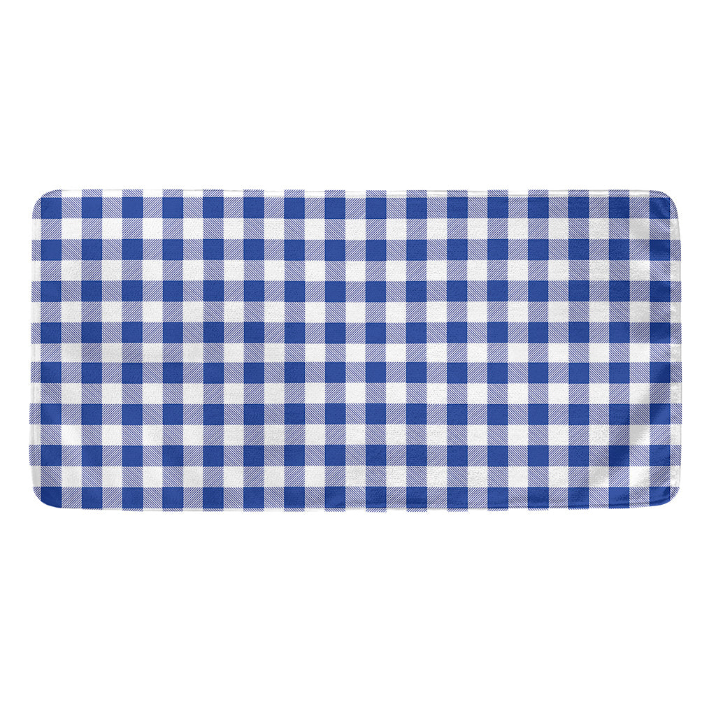 Blue And White Buffalo Check Print Towel